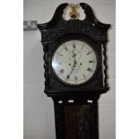 A 19th Century and later long cased clock with some service history and later renovations, named for