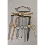 Ten ladies/girls watches with coloured straps, including Sekonda.