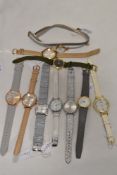Ten ladies/girls watches with coloured straps, including Sekonda.