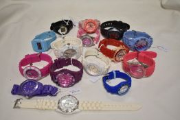 15 Bright coloured watches including Casio