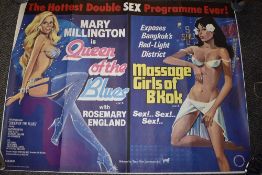 Two vintage erotic film posters.