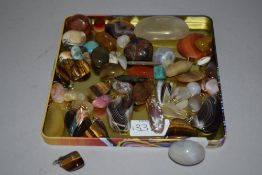 A selection of modern polished semi precious stones and minerals