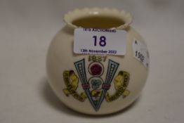A piece of Goss crested ware for the 1887 Jubilee of Queen Victoria