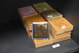 A selection of early glass photographic negative slide of local and Northern interest
