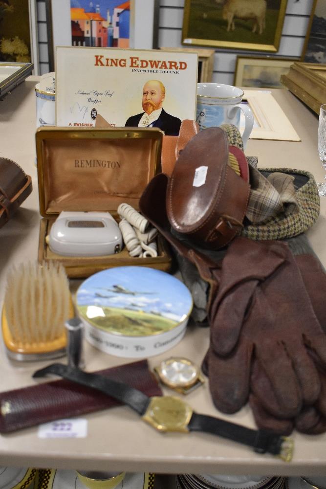 A mixed lot of items to include Coalport commemorative trinket box, Royal Doulton tankards, gents
