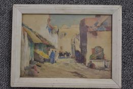 G D Forsyth, (20th century), Middle Eastern Street View, signed, 24 x 34cm framed and glazed, 32 x