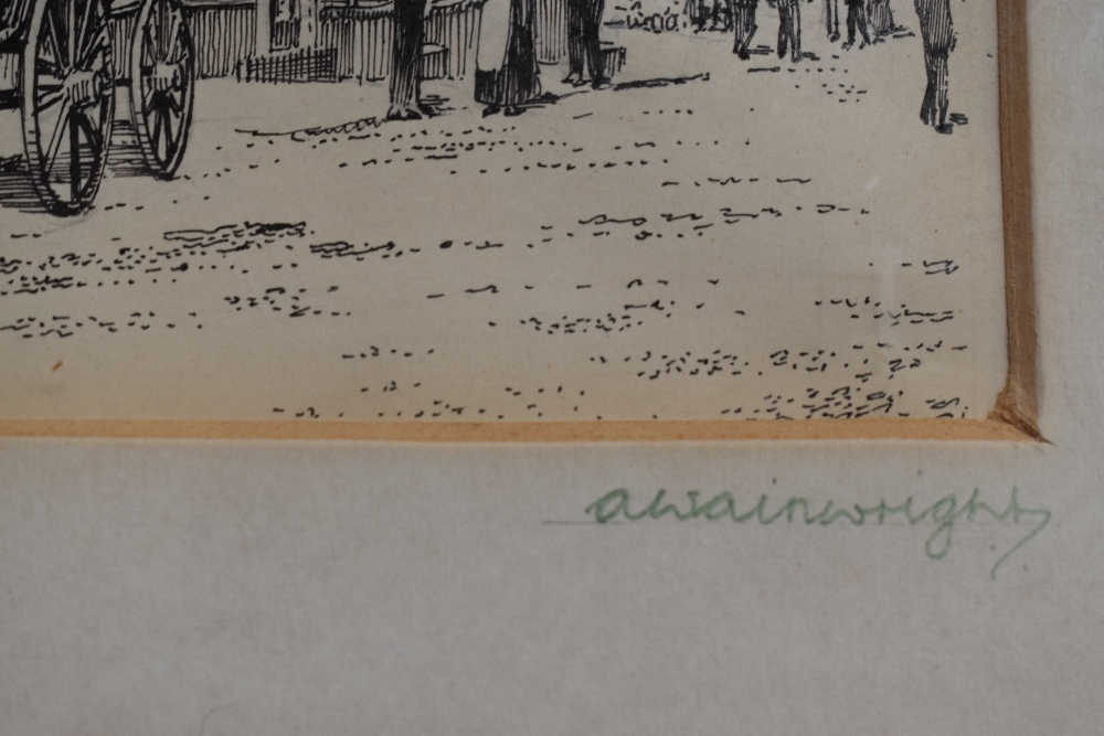 Alfred Wainwright, (1907-1991), a pen and ink sketch, The Kings Arms Hotel Kendal, signed and - Image 3 of 5