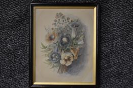 William Fell, (19th/20th century), a watercolour, still life, attributed verso, 24 x 18cm, framed