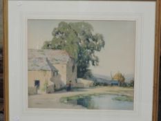 John Little Johns, (1874-1955), after, a print, Sussex Farm, 44 x 53cm, modern mounted framed and