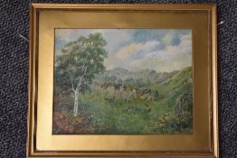 K M (20th century), an oil painting, Lakeland landscape, initialled and dated 1927, 25 x 32cm,