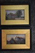 T R Hadfield, ( 19th century), a pair of oil paintings, Clayton Hall Nr Manchester, and Cottage Rose