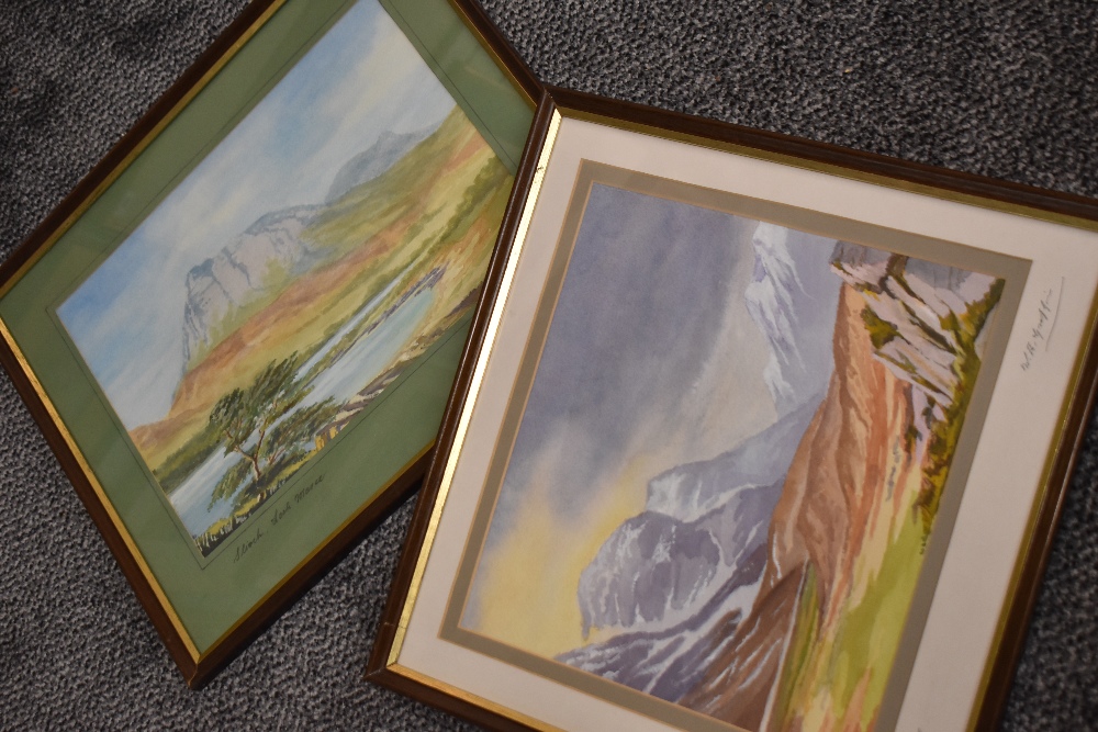 W R Griffin, (20th century), two watercolours, Scottish landscapes, 26 x 38cm, mounted framed and