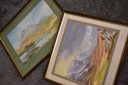 W R Griffin, (20th century), two watercolours, Scottish landscapes, 26 x 38cm, mounted framed and