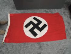 A WW2 German Third Reich NSDAP double sided flag, 73cm x 127cm, Goch 80 x 135