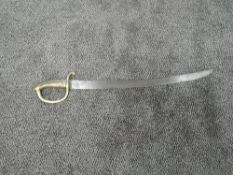 A 19th century French or European Cavalry Sword/Sabre 1820-1886 pattern having brass grip, pommel