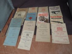 Twelve WW2 Military Booklets, Browning Heavy Machine Gun Mechanism Made Easy, Lewis Gun Mechanism