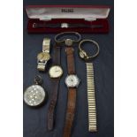 A selection of wrist watches including Limit, Derrick, Timex etc