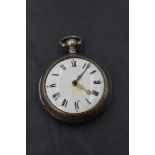 A Georgian silver key wound pocket watch having verge movement engraved Joseph Dovles, London, no: