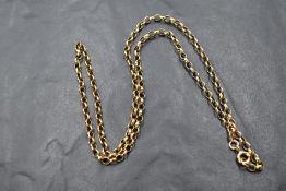 A 9ct gold belcher chain, approx 20' & 8.5g