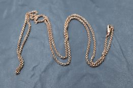 A 9ct rose gold belcher chain, approx 26' & 9.4g