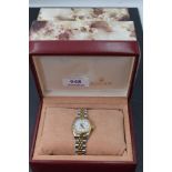 A ladies Rolex Oyster Perpetual Datejust gold and stainless steel wrist watch, model no:69173,