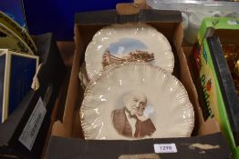 A selection of antique collectable plates of interest to Blackpool, Conway castle, Manchester and