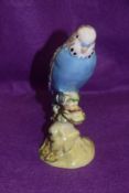 A Beswick blue budgerigar study 1217 AF