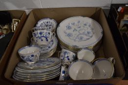 A blue and white dinner set by Royal Grafton 'Dynasty' in used condition.