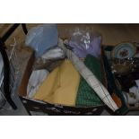 A selection of vintage fabrics and haberdashery items