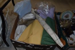 A selection of vintage fabrics and haberdashery items