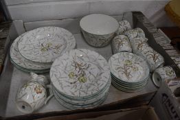 A late Victorian Cauldon ware 'Carnation' pattern tea service