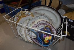 A selection of ceramics including charger plate by Doulton Burslim, and twelve cake plates including