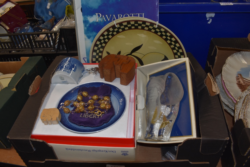 A small selection of items including Royal Copenhagen cup and saucer, boxed also a Liberty