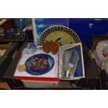 A small selection of items including Royal Copenhagen cup and saucer, boxed also a Liberty
