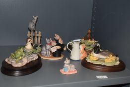 A selection of 8 Border Fine Arts studies, including Canada goose, Kitten and milk jug and Moses and