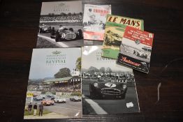 A selection of Goodwood motor sport and car racing interest programmes including 1954, Revival,