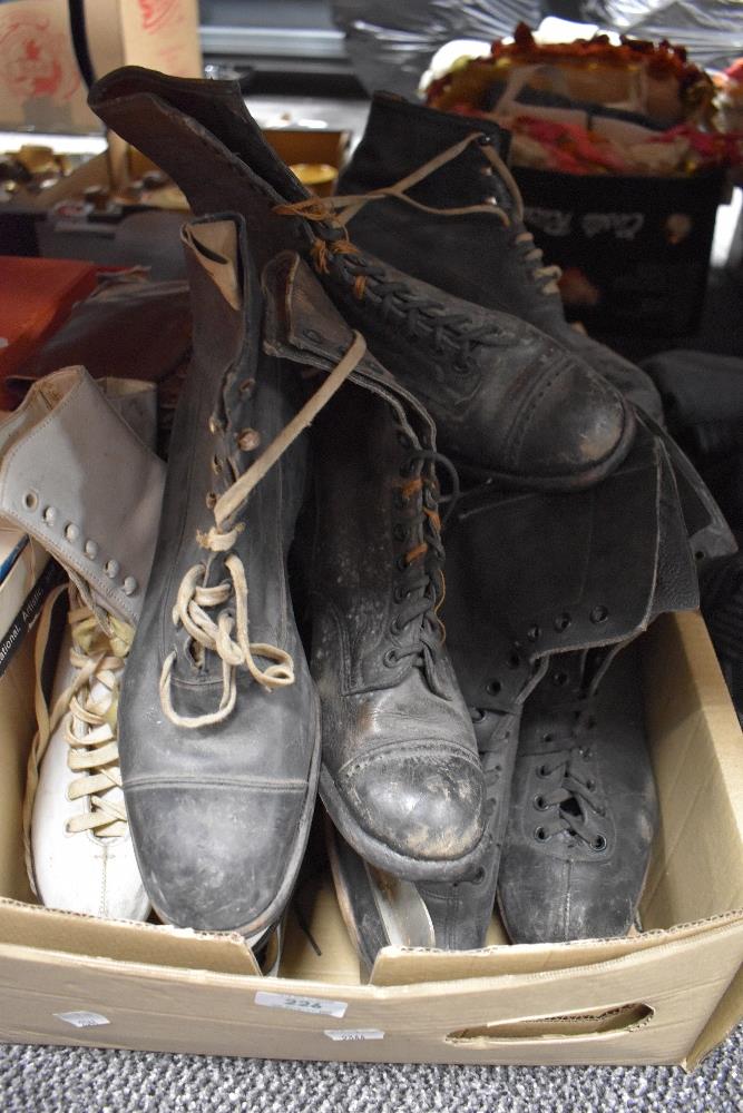 A selection of vintage ice skates