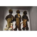 Three early 20th century Mendi or Compensation dolls from Papua New Guinea Pacific Ocean,