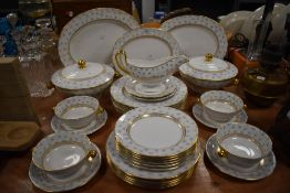 An early 20th century Spode Thistledown pattern part dinner service. In good condition