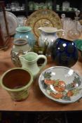 A selection of mid century ceramics including Poole, Denby signed Glyn Colledge and Scandinavian