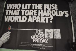 Three classic movie cinema quad posters for Papillion Steve Mcqueen, Long Good Friday and One Flew