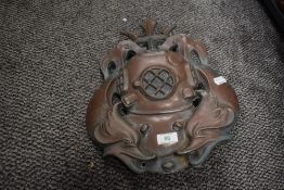 An early 20th century US Navy Master Divers Bronze plaque in original salvage condition. 36cm by