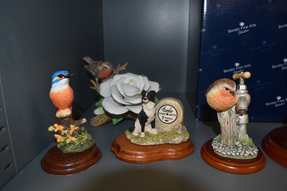 A selection of Border Fine Arts and similar figurines including Blue Tit and Hydrangea, and - Image 2 of 4