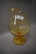A mid century Whitefriars Asprey and co, Amber glass cocktail mixer with advert