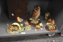 A selection of Border Fine Arts, Goebel and similar bird studies and Country Artists Owl