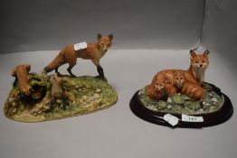 Two Border Fine Arts studies, fox interest including Family Portrait