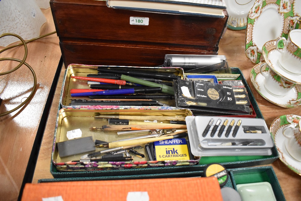 A selection of various fountain pens, nibs and inks, to include Taylor [Peter E] A Manual of - Image 2 of 3