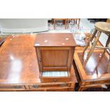 An Edwardian mahogany bathroom or similar cabinet