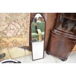 An early 20thh Century mahogany framed full length wall mirror