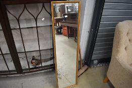 A vintage gilt frame full length wall mirror